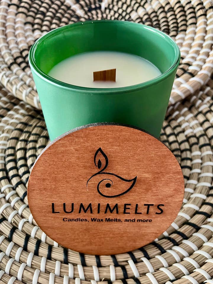 Rosewood Kronblade 12oz Mat Grøn Glaslys for engroshandel hos LumiMelts