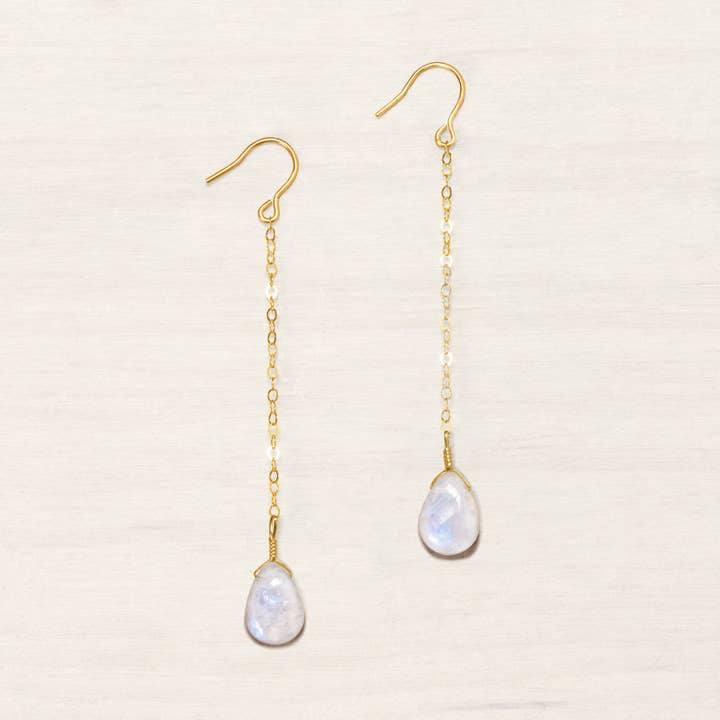 Moonstone Drop Earrings for wholesale by Kindness Gems