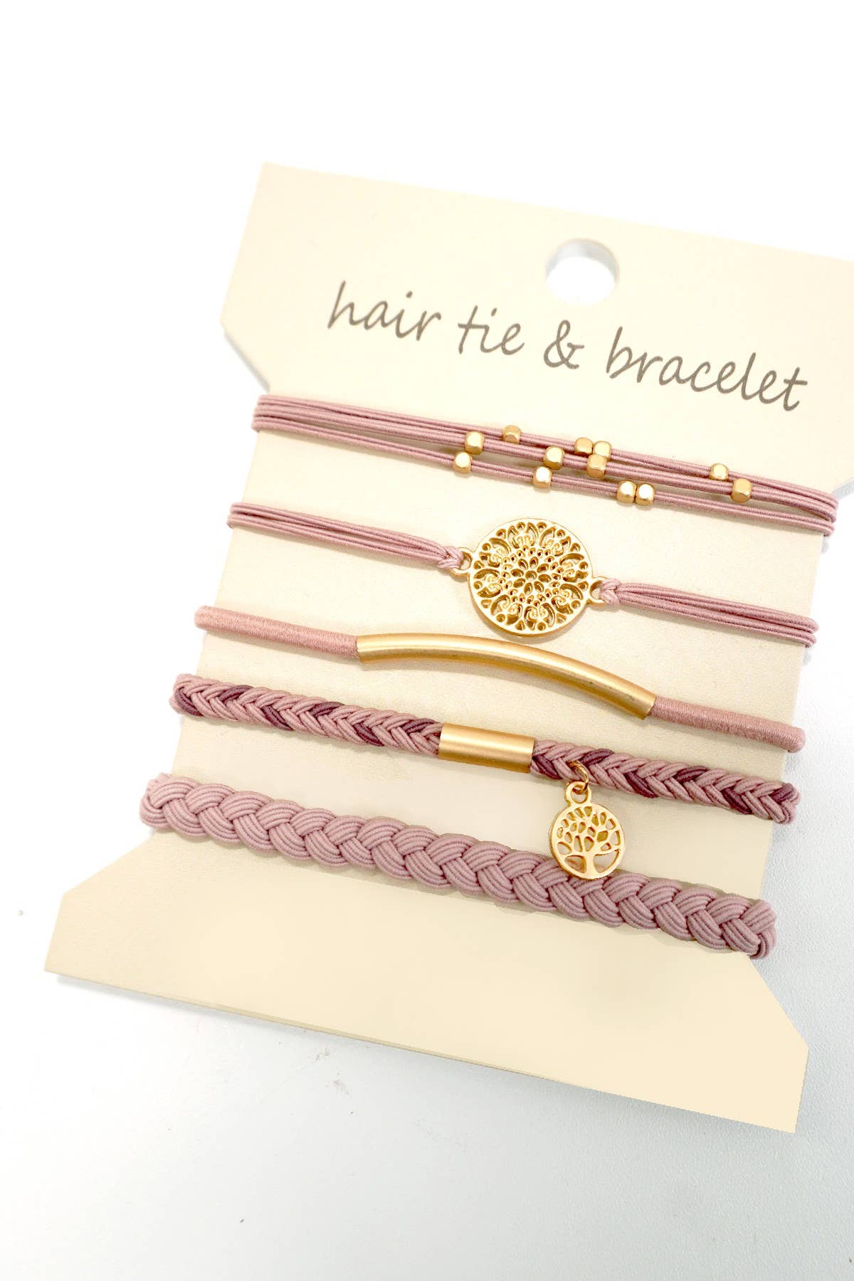 JOSSLYN by wall to wall - Vente Élastique à cheveux - Bracelet à nœud fonction double boho | Bracelet et élastiques à cheveux 40BH1002
