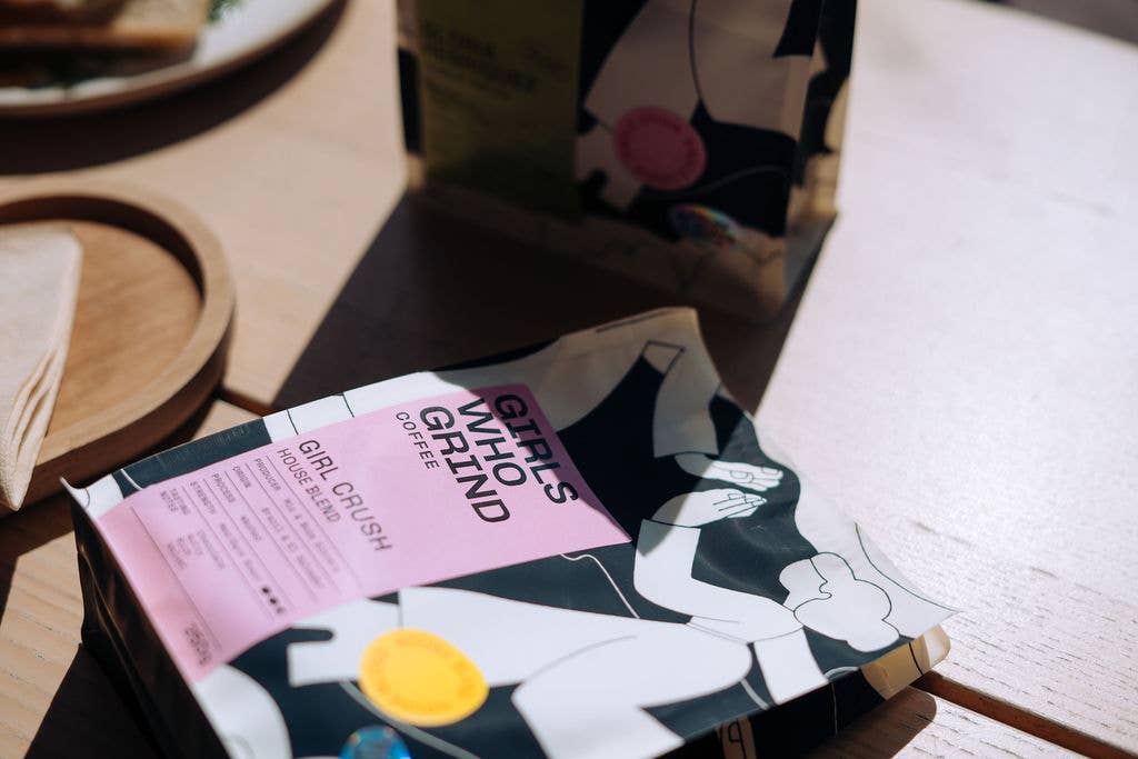 Girls Who Grind Coffee - Wholesale Ground Coffee - Coffee Beans, Girl Crush, houseblend coffee.6