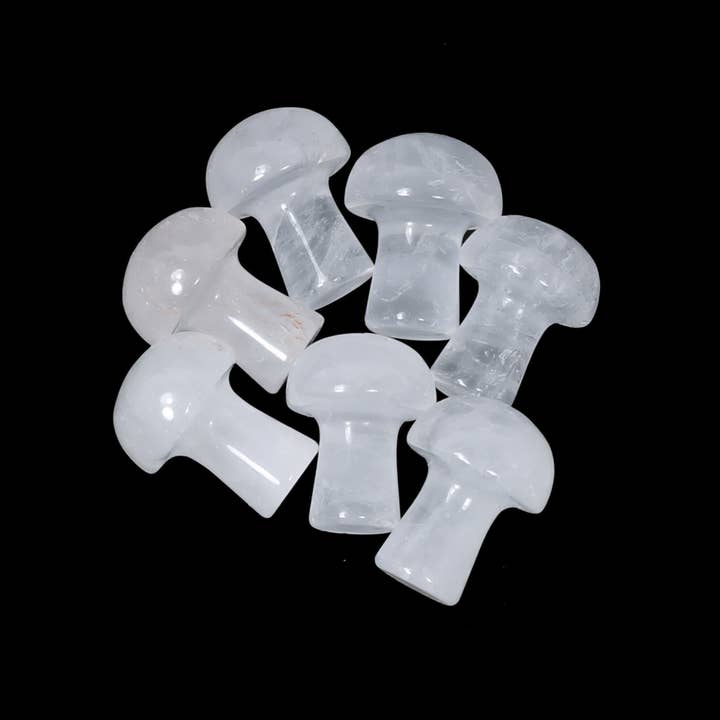 Healing Mini Mushroom Crystal - Clear Quartz for wholesale by The Psychic Tree