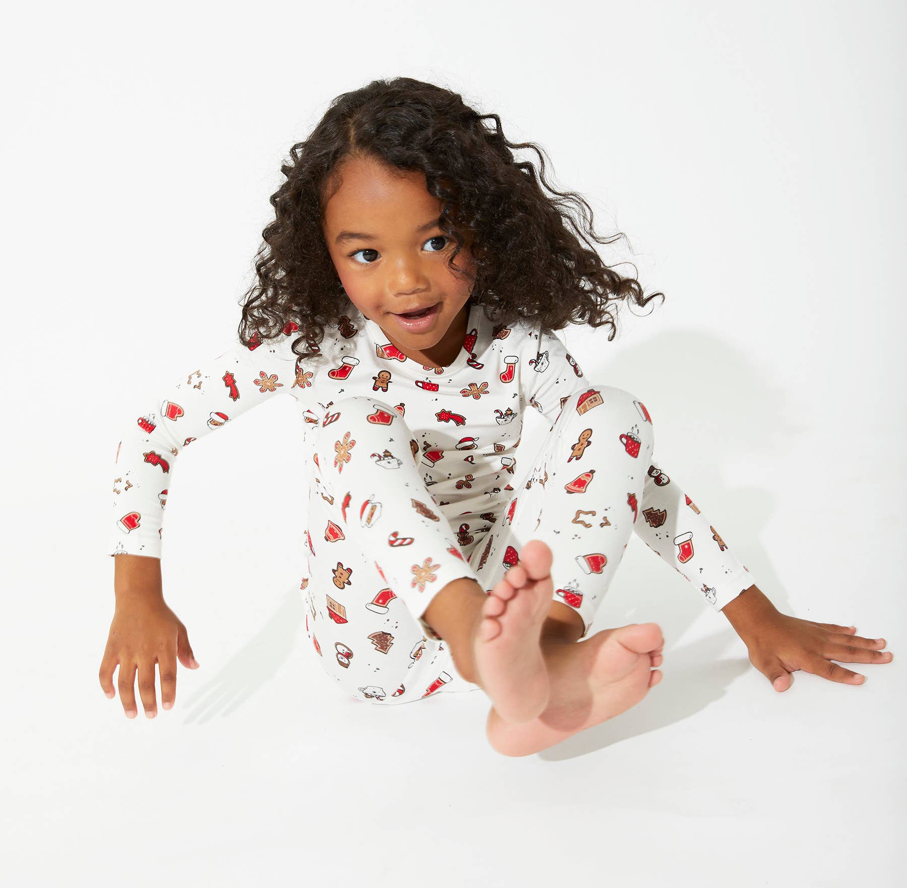 Bellabu Bear - Wholesale Sleepwear Set - Kids - Christmas Sugar Cookies Bamboo Kids Pajamas Two-Piece Set8