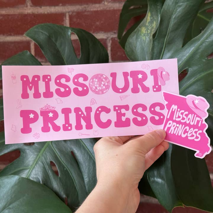 Clem & Co. - Wholesale Sticker - Missouri Princess Bumper Sticker (Midwest Princess)2