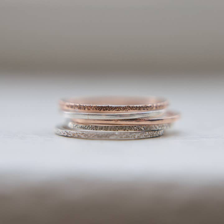 Christina Kober Designs - Wholesale Band/Stacked Ring - PETITE STACKING RING | diamond dusted