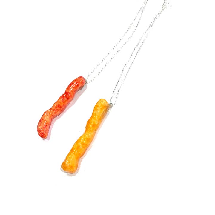 Glitterlimes - Wholesale Pendant/Charm Necklace - Cheeto Snack Necklace - Snack Jewelry