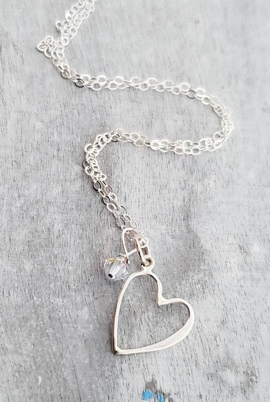 Sosie Designs - Wholesale Pendant/Charm Necklace - Silver Open Your Heart Necklace1