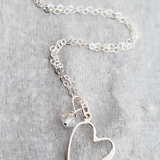 Sosie Designs - Wholesale Pendant/Charm Necklace - Silver Open Your Heart Necklace1