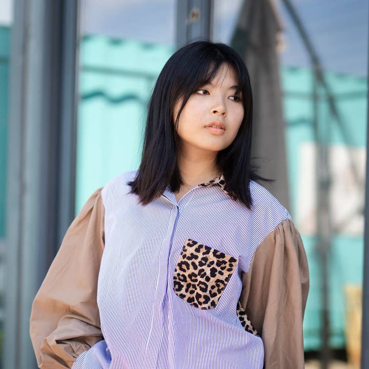 Skjorte med leopardmønster TDM30024 for engroshandel hos Cecile Wang