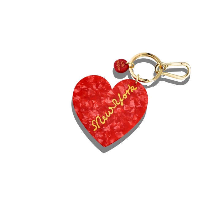 Solar Eclipse - Wholesale Keychain - Women's - Hand-painted New York Heart Bag Charm + Keychain | Eco