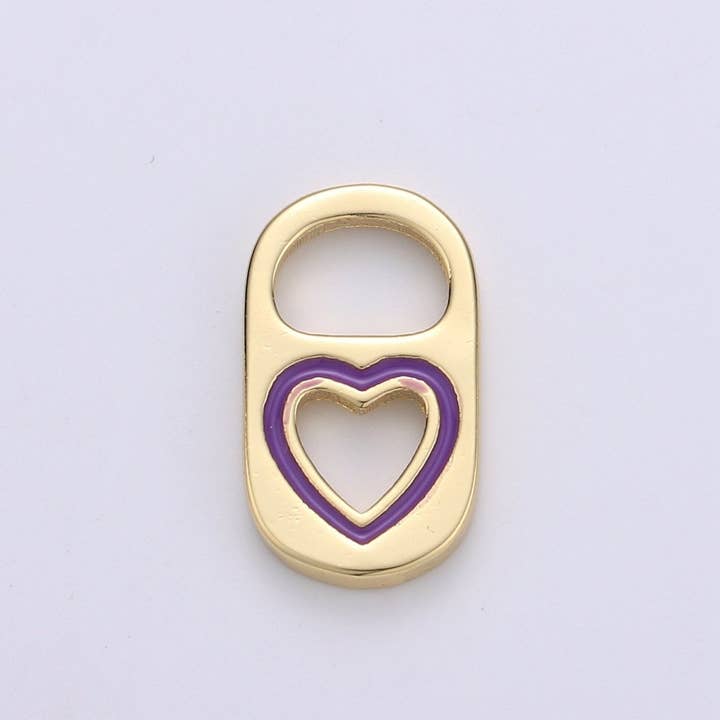 Aim Eternal - Wholesale Individual Charm/Pendant - 14K Gold Filled Soda Tab, Soda Pull Tab, Kawaii Heart Tab Pendant Charm For Bracelet Necklace Wholesale Charm Jewelry Making Craft SuppliesC-494~C-4961
