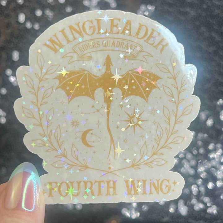 FatedFiction - Wholesale Sticker - Wingleader Fourth Wing Holographic Sticker 6