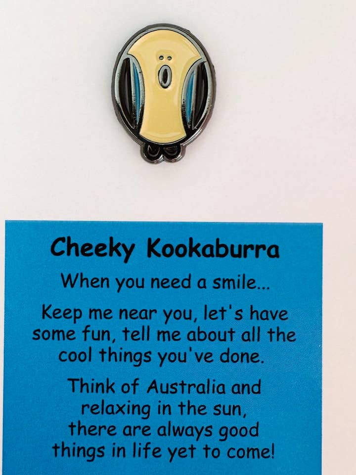 Cheeky Kookaburra Pin for wholesale by Little Joys