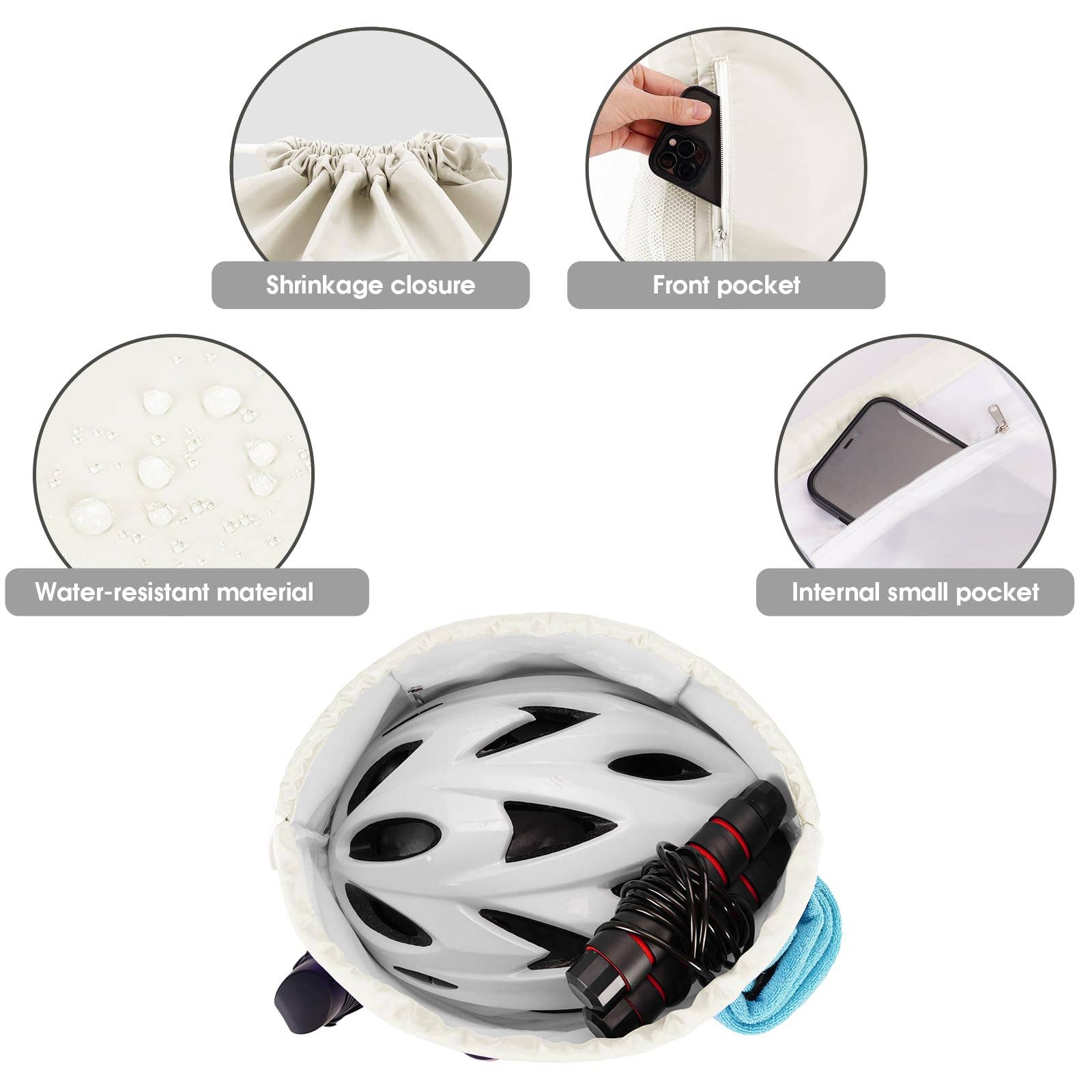 wandf - Vente Sac à cordon de serrage – unisexe - Sac à dos à cordon WF6038 Sports Gym avec poches en maille67