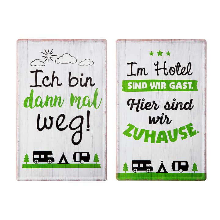 sinal de metal sabedoria “camping” VE 6 so por atacado de Gilde Handwerk Macrander GmbH & Co. KG