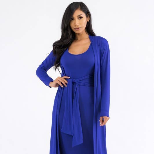 HH657X-SL-NEW - 2PC Cardigan and Dress Set and other Purchase Wholesale ropa new collection. Free Returns & Net 60 Terms on Faire trending on Faire.