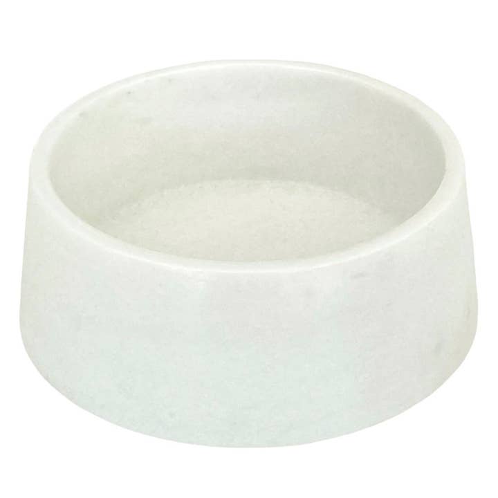 STUDIO ANIMAUX - Wholesale Pet Bowl - Cat/Dog - Marble food bowl | crystal white | Ø23 cm