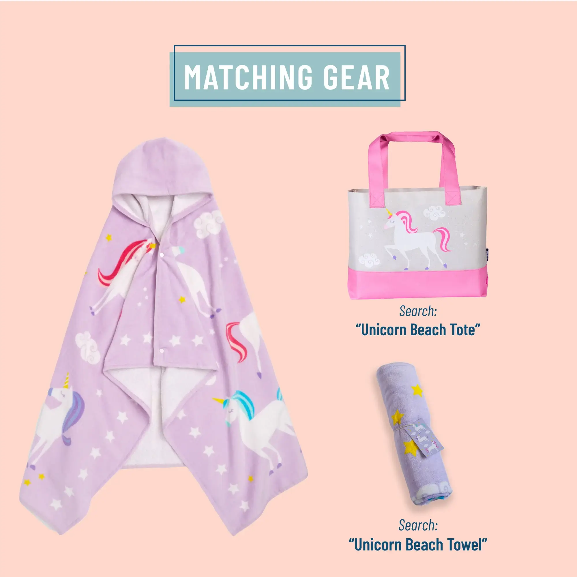 Wildkin - Wholesale Poncho - Kids - Unicorns Beach Poncho2