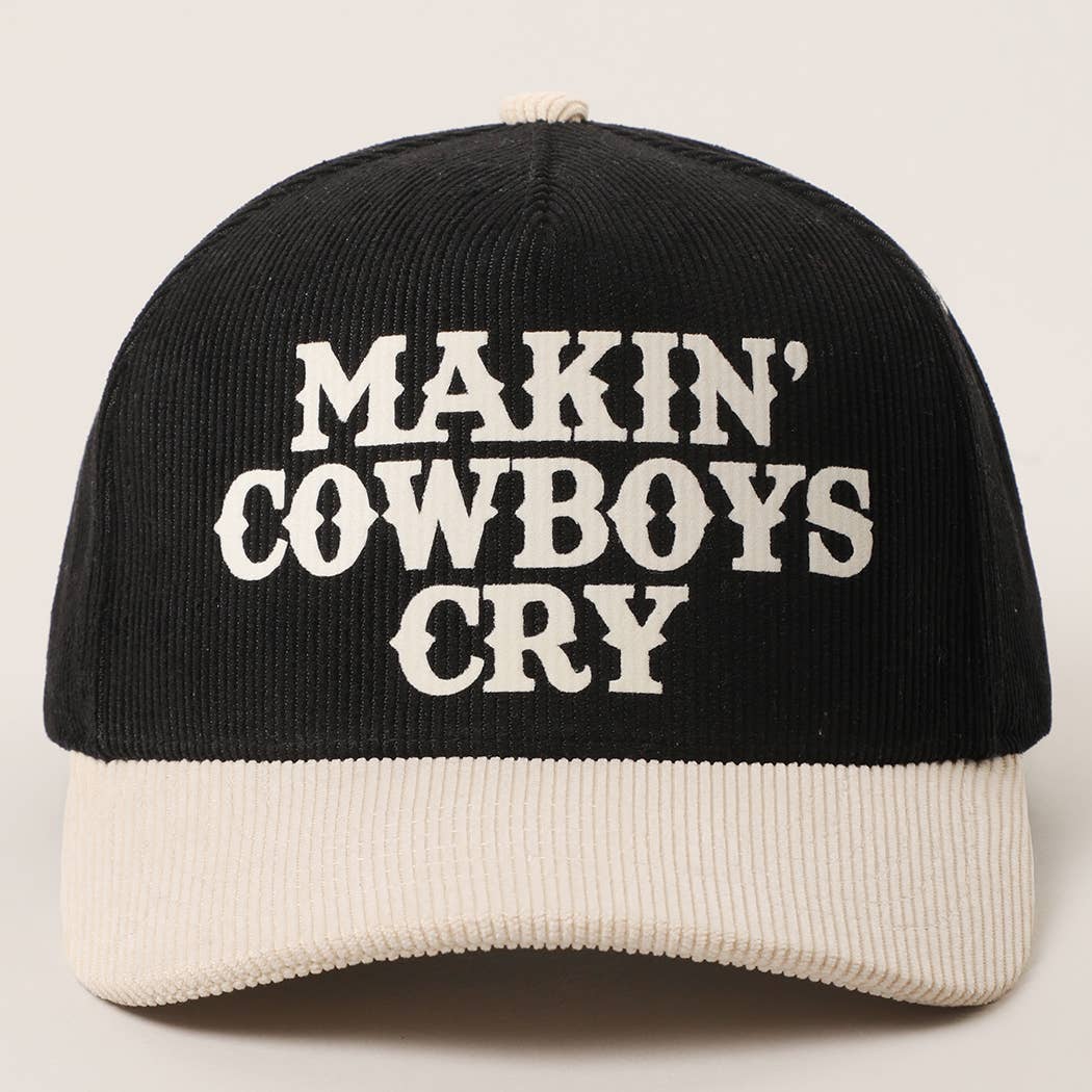 Fashion City - Wholesale Truckerpet - Dames - MAKIN' COWBOYS CRY Corduroy Trucker Pet5