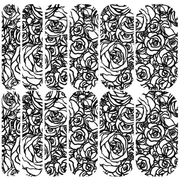 Decalcomanie contorno rosa - TRASPARENTE per la vendita all'ingrosso da parte di DIPPY COW NAILS