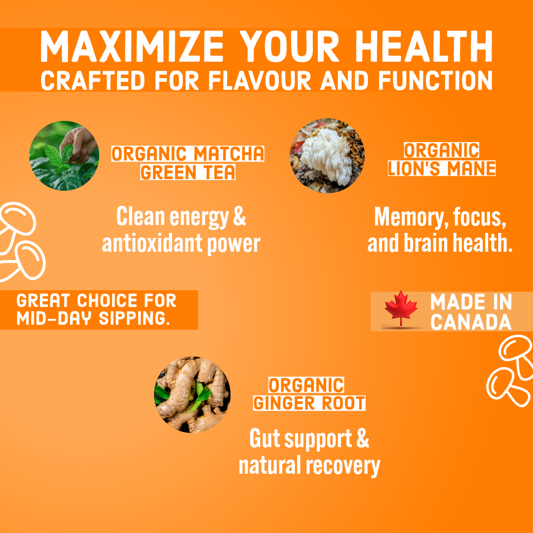 PureShrooms Inc. - Wholesale Health/Detox Tea - Mushroom Matcha Green Tea Mix 37 Servings2