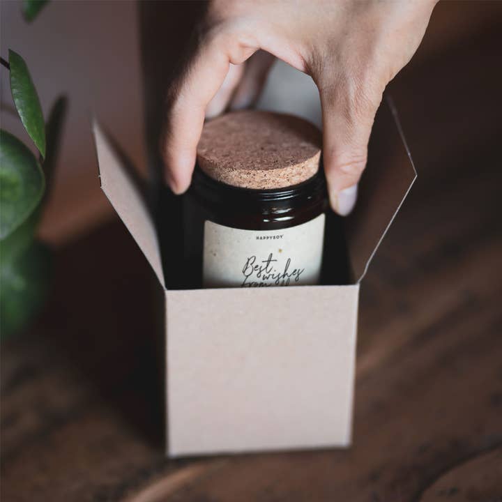 Happysoy - Vente Bougie en bocal - Bougie parfumée | Meilleurs voeux de la part du nouveau Mr & Mrs.