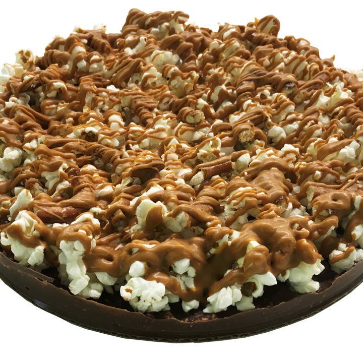 Sensational Sweets - Wholesale Chocolate Covered Sweets - 10" Sea Salt Caramel Pizza w/ Pizazzâ„¢