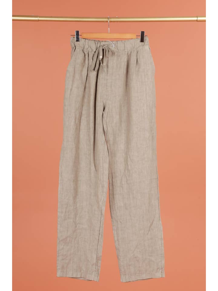 LINEN & COTTON HOUSE - Wholesale Pants - Women's - 12186 PLUS SIZE 100% LINEN