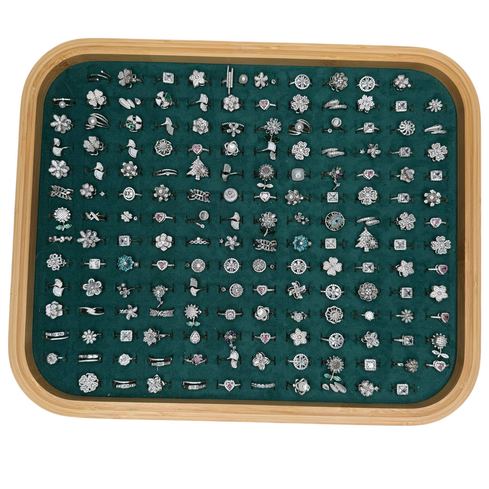 Loli - Vente Supports et présentoirs à bijoux - Ensemble de 164 pièces. Présentoirs de bagues réglables - 10 options de set1