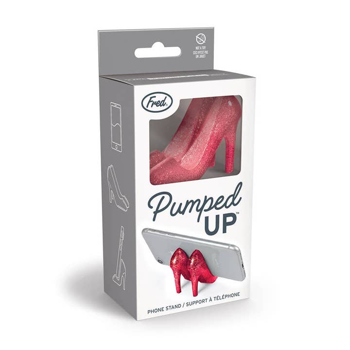 Pumped up - Phone Stand - Ruby Glitter for wholesale by Fred & Friends