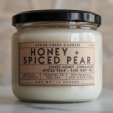 Soja Kaars Honing Gekruide Peer voor wholesale door Cedar Creek Candles