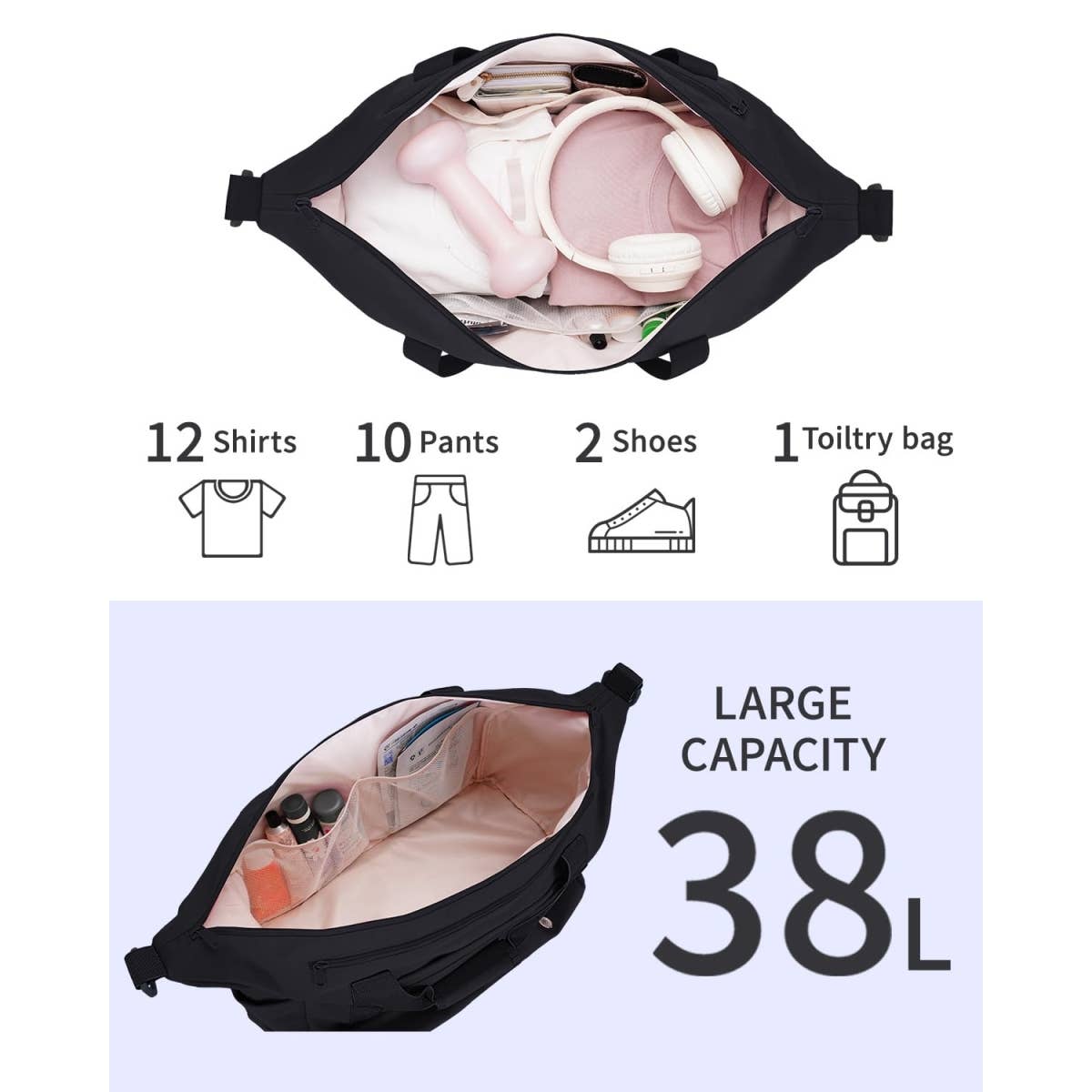 wandf - Wholesale Weekender Bag - Unisex - Travel Duffel Weekender Overnight Bag Carry on Tote Bags4