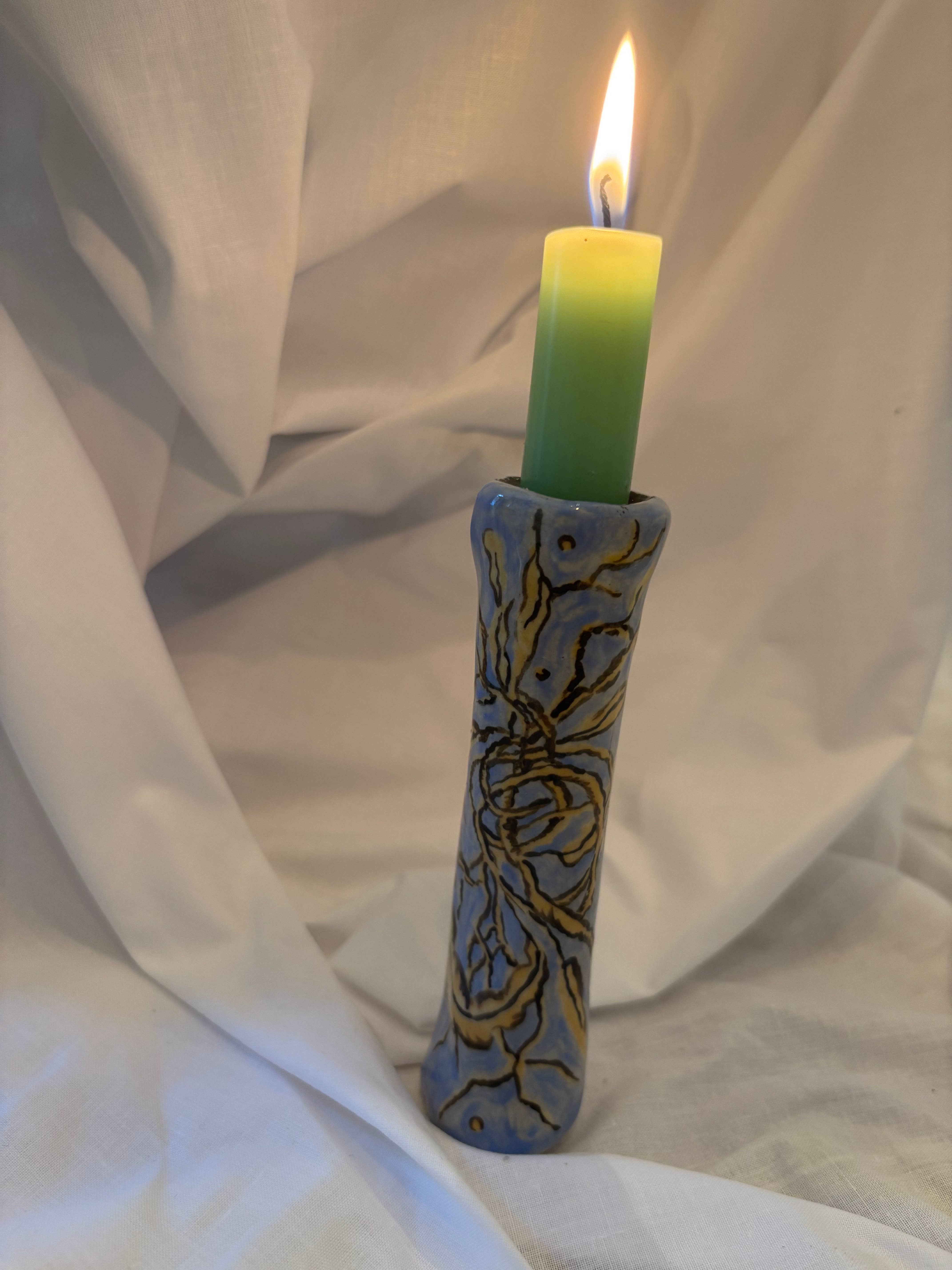 Tomekah George - Wholesale Candle Holder -  handmade ceramic tall nature inspired candlestick  1