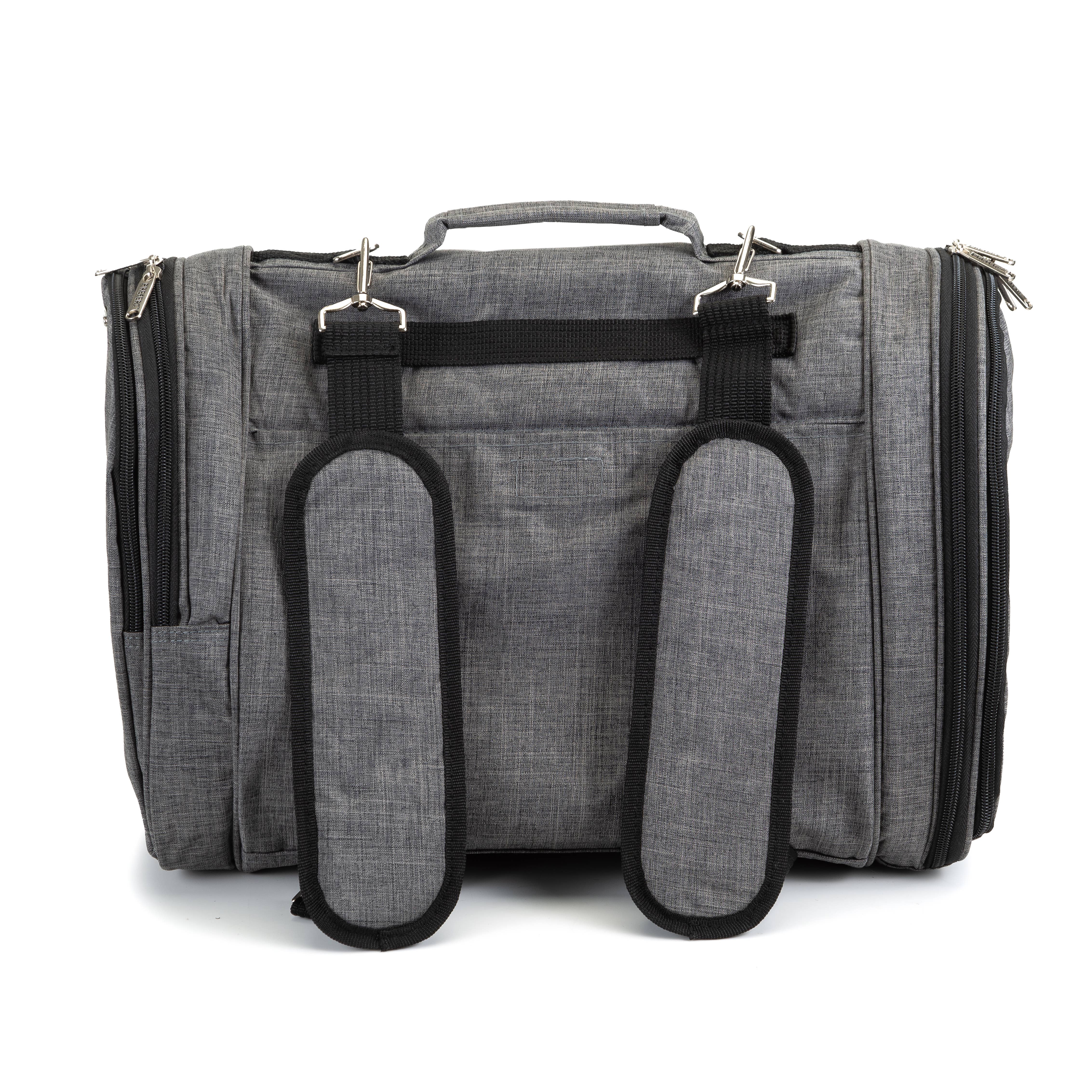 Prefer Pets Travel Gear - Wholesale Pet Carrier - Cat/Dog - Hideaway Backpack - Expandable Heather Gray4