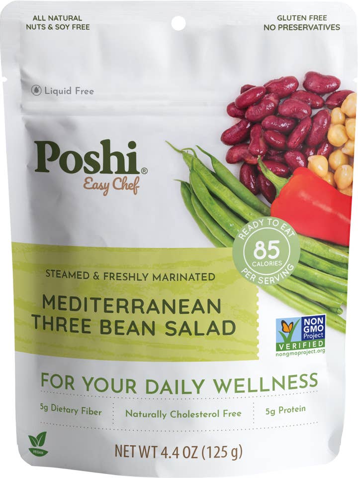 Poshi - Mediterranean Three Bean Salad 4.4oz for wholesale by POSHI