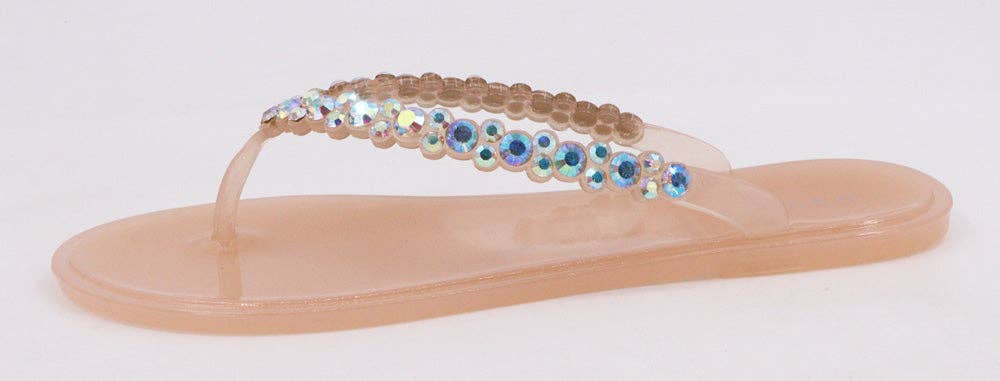 Mars Sky Shoes Wholesale - Wholesale Flip Flops - Women's - Bamboo RADIUM-01 Women Rhinestone Thong Jelly Flat Sandals2