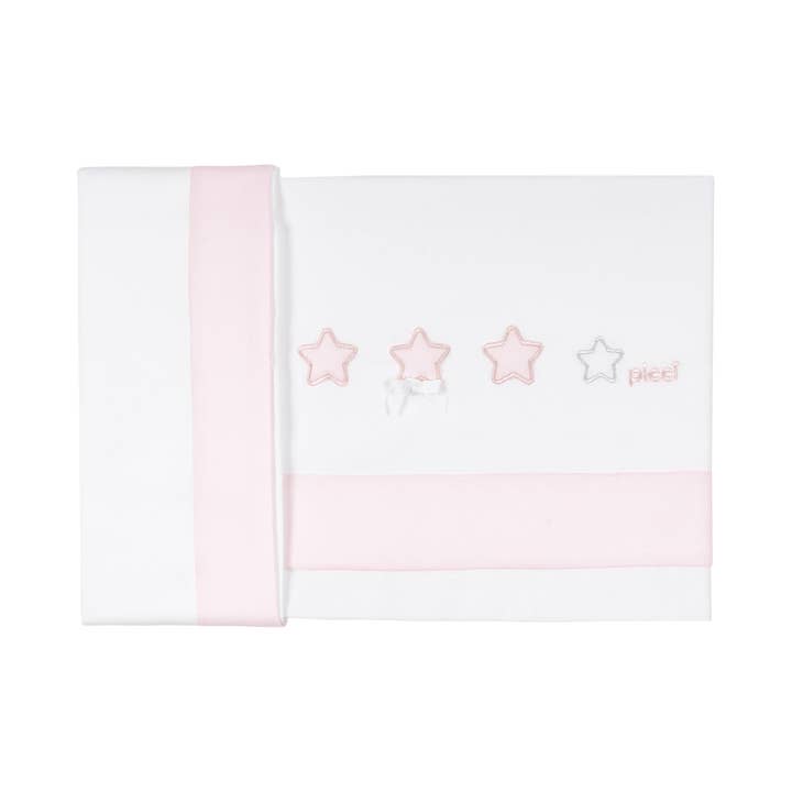 MICRO-BED SHEET SÆT 3 stk med broderi - DREAM PINK for engroshandel hos PICCI