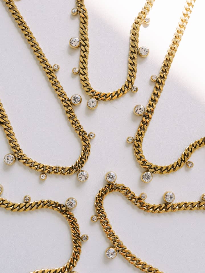 Chloe Crystal Kubanische Halskette für den Großhandel von BELJOY