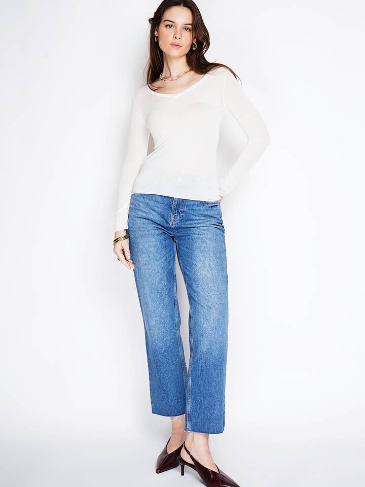 NOELINE - Wholesale T-Shirt - Women's - Cashmere V-neck top 088562