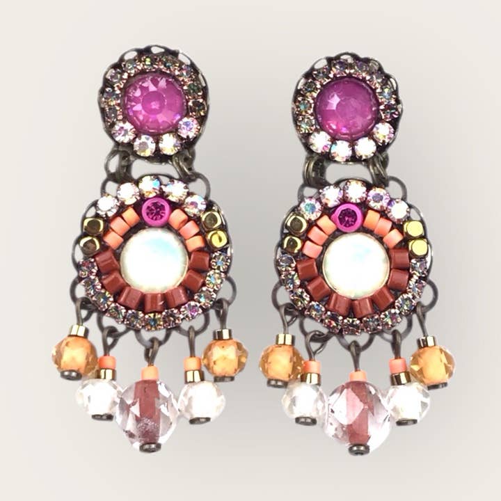 Vanilia kristallen oorbellen voor wholesale door melizijewelry