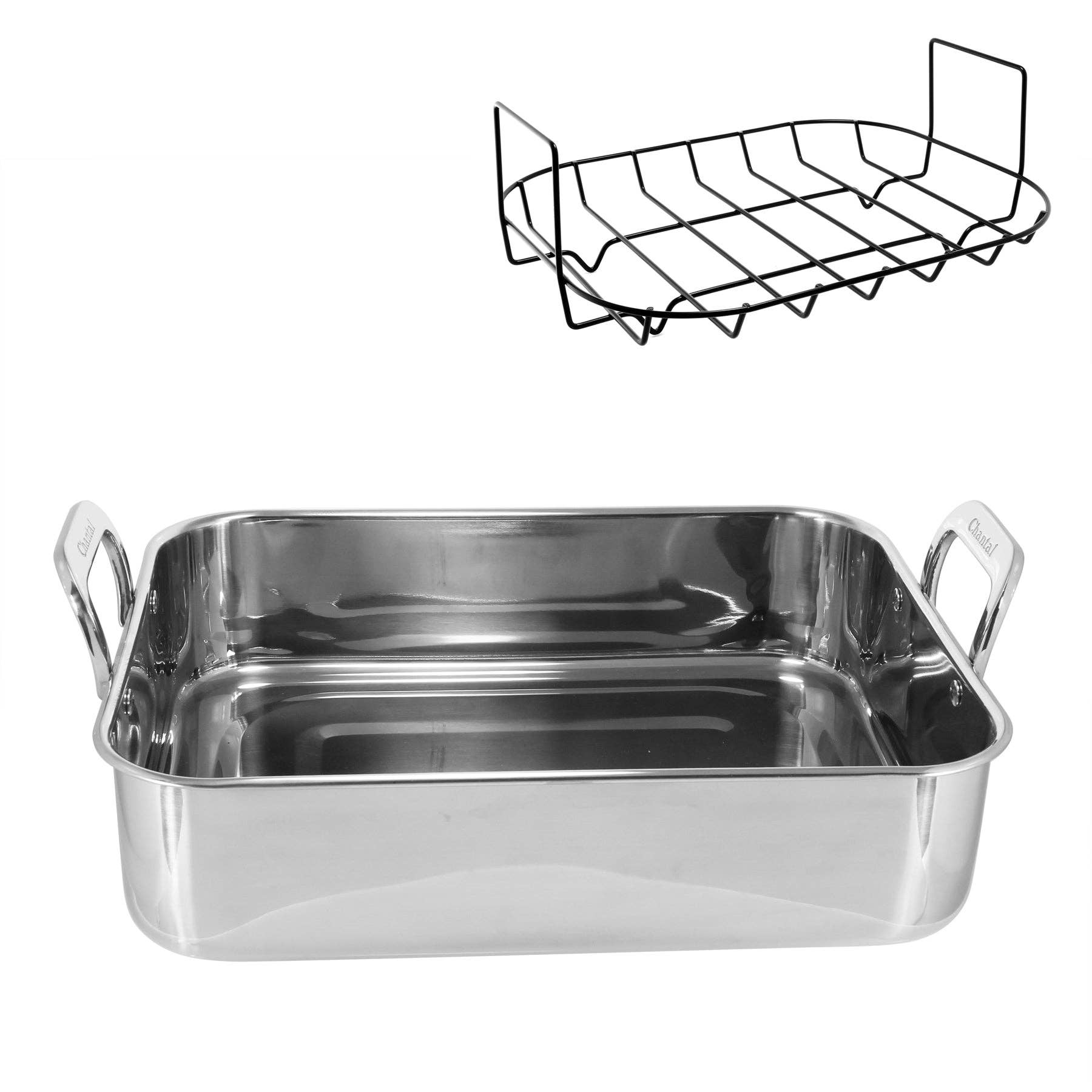 Chantal Cookware - Wholesale Roaster - Stainless Steel Roaster with Nonstick Rack4