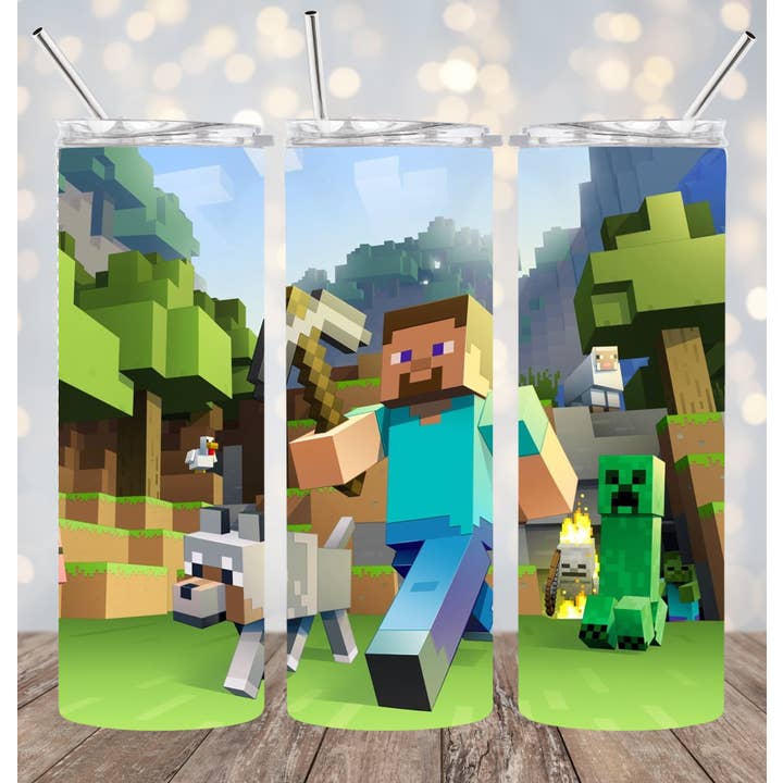 20oz Stainless Steel Tumbler - Minecraft and other Purchase Wholesale minecraft swords. Free Returns & Net 60 Terms on Faire trending on Faire.