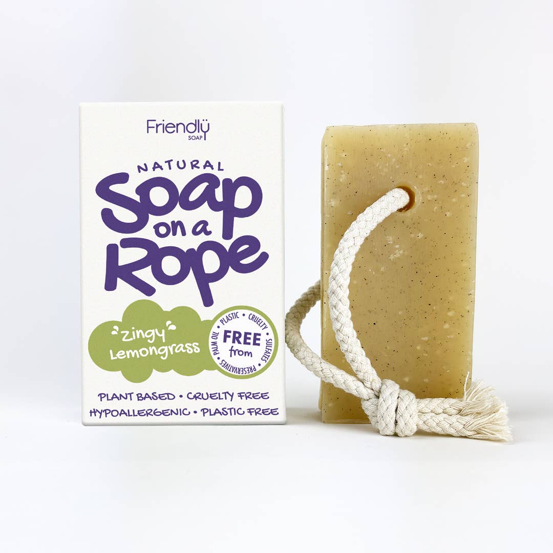 Friendly Soap - Wholesale Bar Soap - Lemongrass Natural Soap On A Rope Bar0