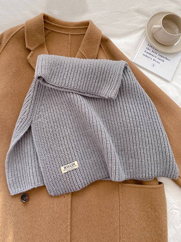 StyleGalX - Venta al por mayor Bufanda - Mujer - Chal y bufanda de punto con cuello alto en colores sólidos para invierno15