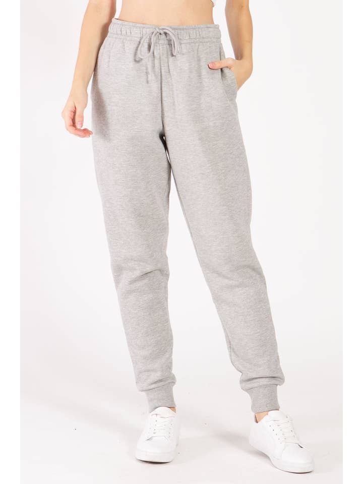 Color 5 - Wholesale Athletic Sweatpants/Joggers - Women's - Solid color fleece jogger pants with elastic waist band7