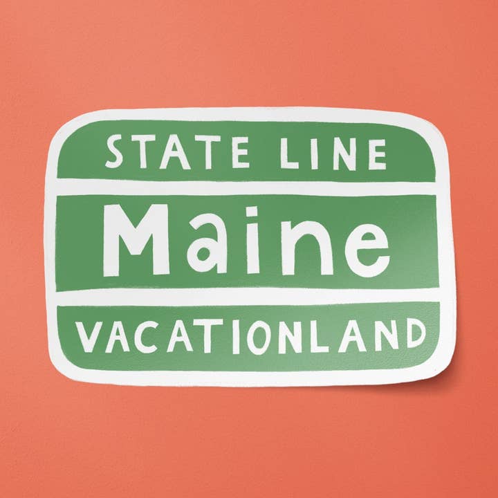 Maine Vacationland Sign Sticker for wholesale by Little Something Co.
