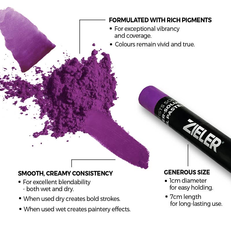 Zieler – wholesale Pastels – 24 Artists Soft Water-soluble Oil Pastels - by Zieler3