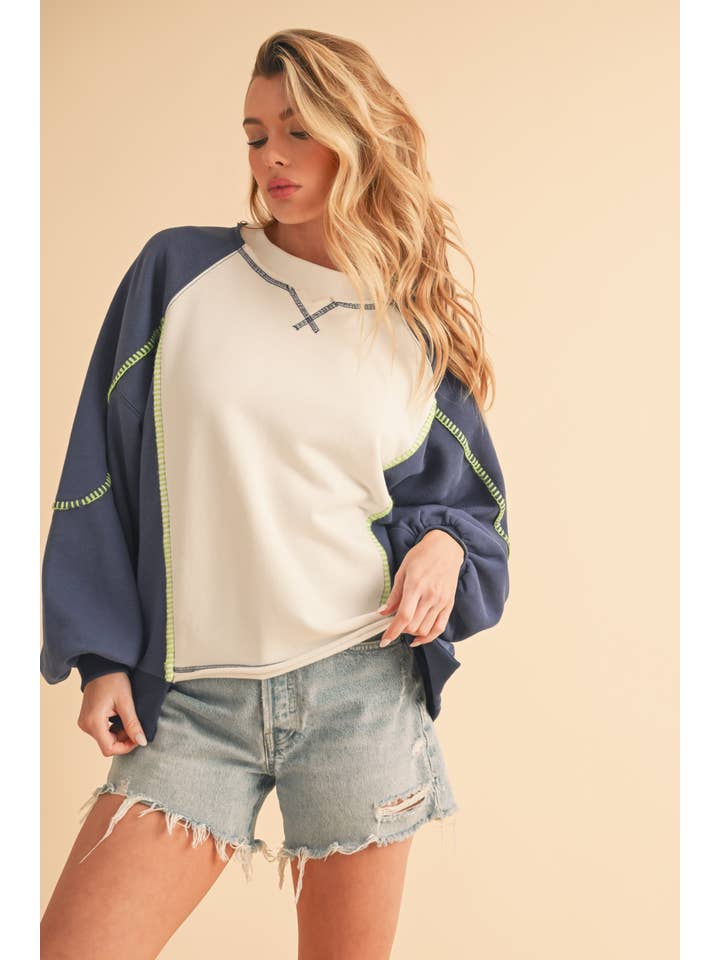 AEMI + CO - Wholesale Knit Sweater - Women's - 999FK Nya Colorblock Sweater15