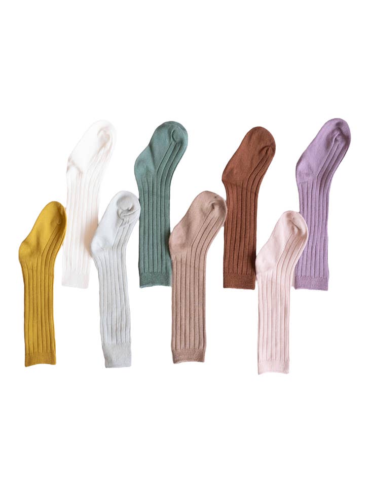 Chaussettes hautes souples biologiques pour enfants - Côtelées en vente B2B  pour votre magasin – Faire Suisse
