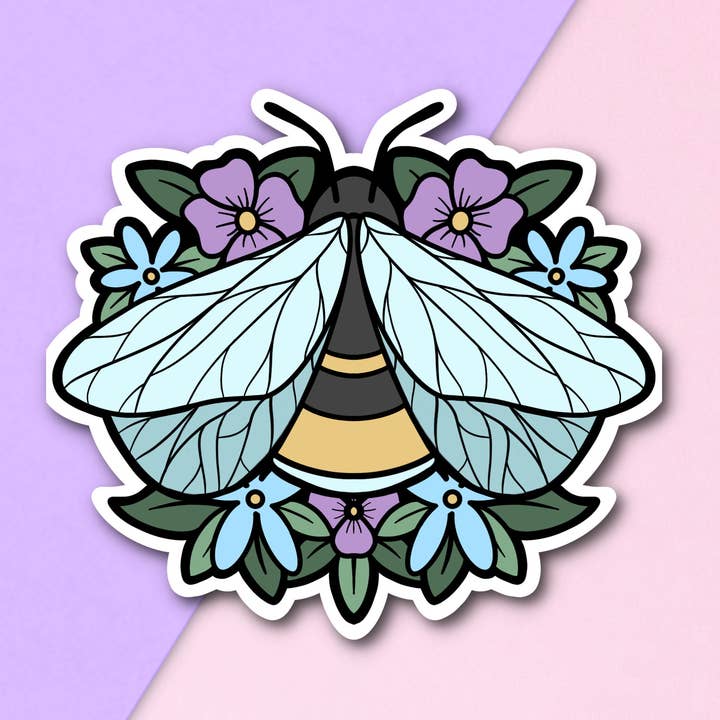 Sticker abeille | Découpé à la forme | Papeterie | Cadeau | Botanique pour la vente par FuzziesArtDesigns