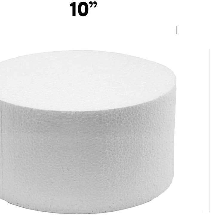 Global Sugar Art - Wholesale Cake stand - 10 Inch Cake Round Cake Dummy – Styrofoam Fake Cake for Decorating, Display & Practice, by Global Sugar Art2